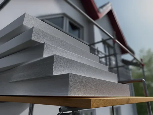 Fasada białe i grafitowe